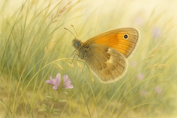 The Small Heath butterfly (Coenonympha pamphilus)
